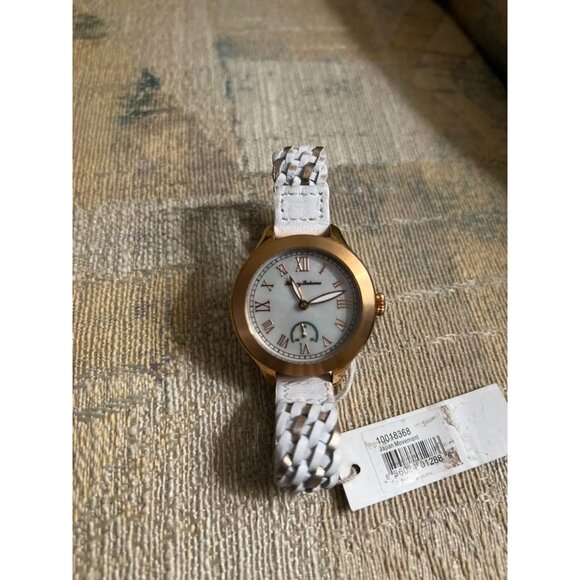 NWT Tommy Bahama 10018368 Waikiki MOP Dial White & Gold Leather Strap Watch - Picture 8 of 9